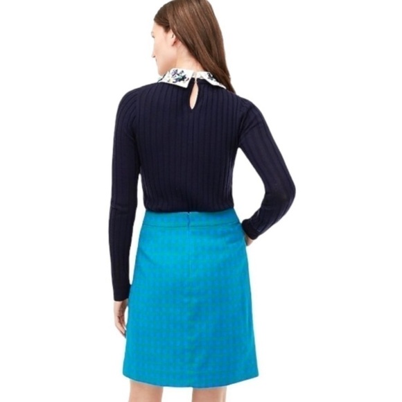 NWT J. CREW COLORFUL GINGHAM FRONT FLAP POCKET SKIRT IN DEEP BLUES GINGH… - Picture 3 of 7